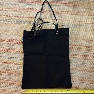 LIKE-NEW Y2K DKNY canvas tote with faux leather handles